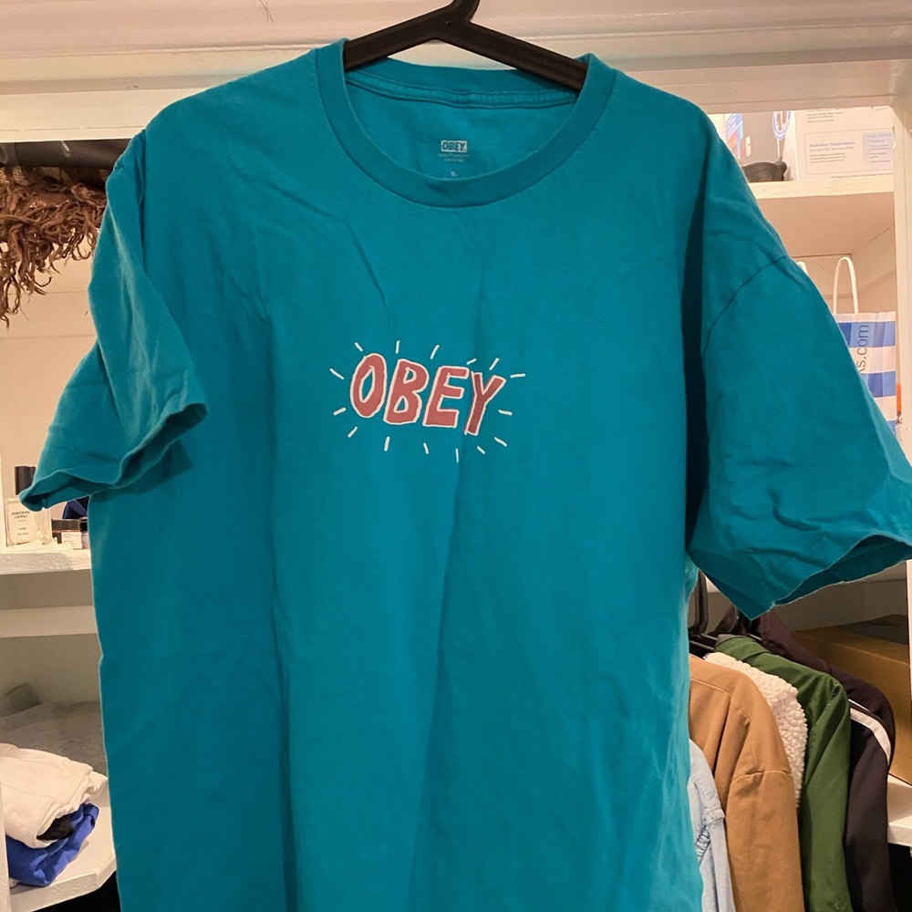 Blue Obey Sketchy T-shirt